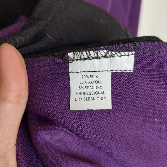 SilverSilk Full Zip Silk Blend Colorblock Cardigan Sweater Size XL NWT - Picture 4 of 8